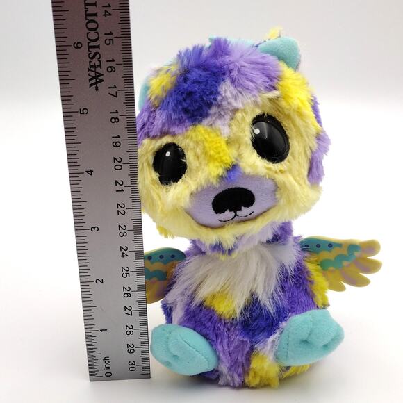 Hatchimals Electronic Talking Angel Deer Purple Yellow Teal 6" Cute Plush Wings - Picture 6 of 8